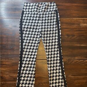 Kinona Unique Pants Houndstooth Pull On Zip/Pockets Snaps/Side/Bottom S